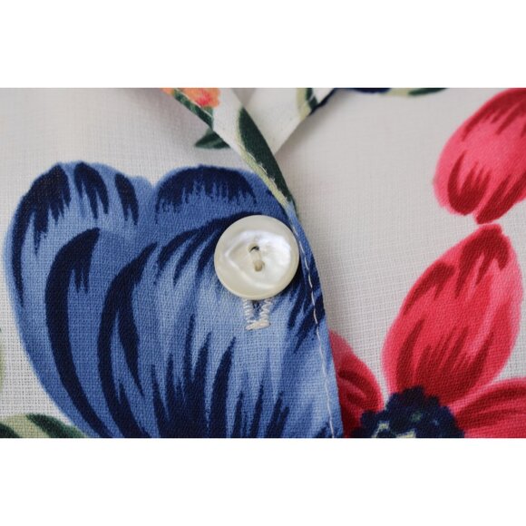 Vintage Floral‎ 1990s Polyester Button Down Blouse size XL - Picture 5 of 10